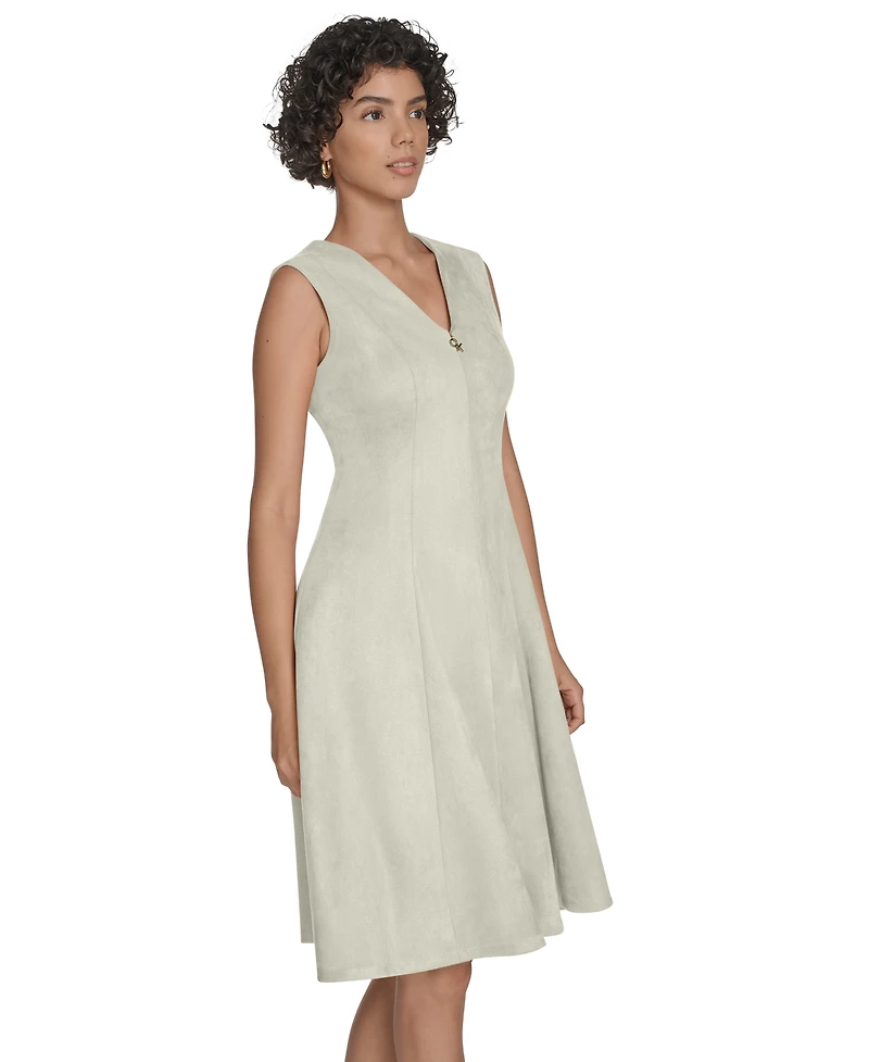 Calvin Klein Women's Sleeveless Fit and Flare Short Dress