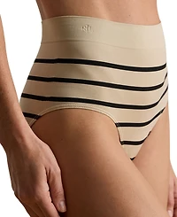 Lauren Ralph Women's Seamless Striped High-Rise Briefs