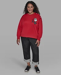 Karl Lagerfeld Paris Plus Patches Sweatshirt