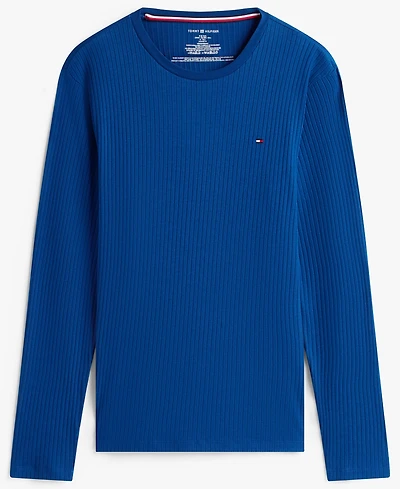Tommy Hilfiger Men's Ribbed Long-Sleeve Pajama Shirt