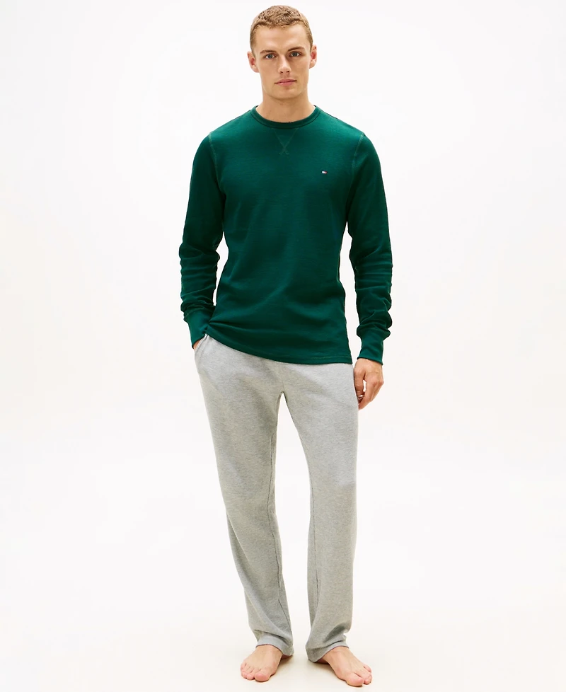 Tommy Hilfiger Men's Waffle-Knit Long-Sleeve Crewneck Thermal Top