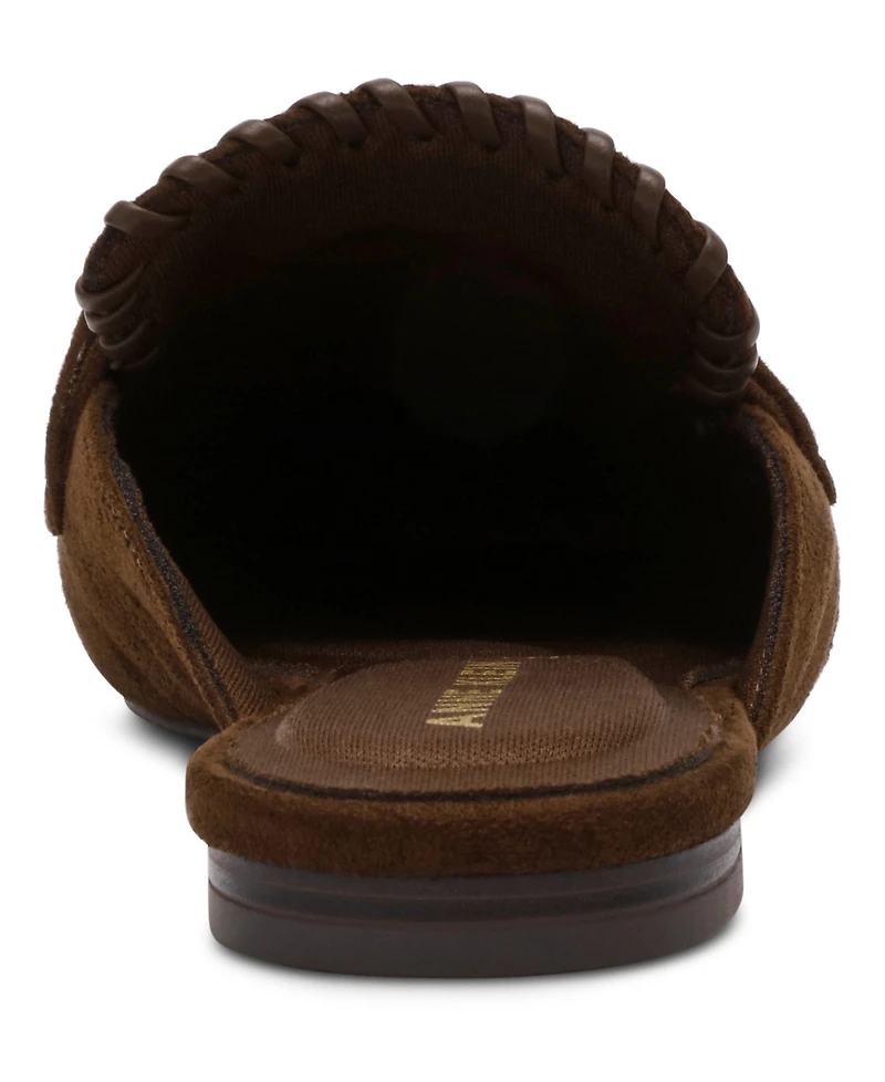 Anne Klein Women's Alora Square Toe Slip On Mules