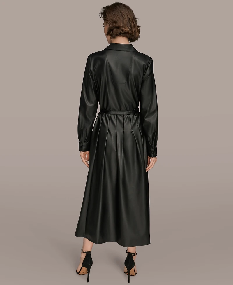 Donna Karan New York Women's Button Front Midi Dress