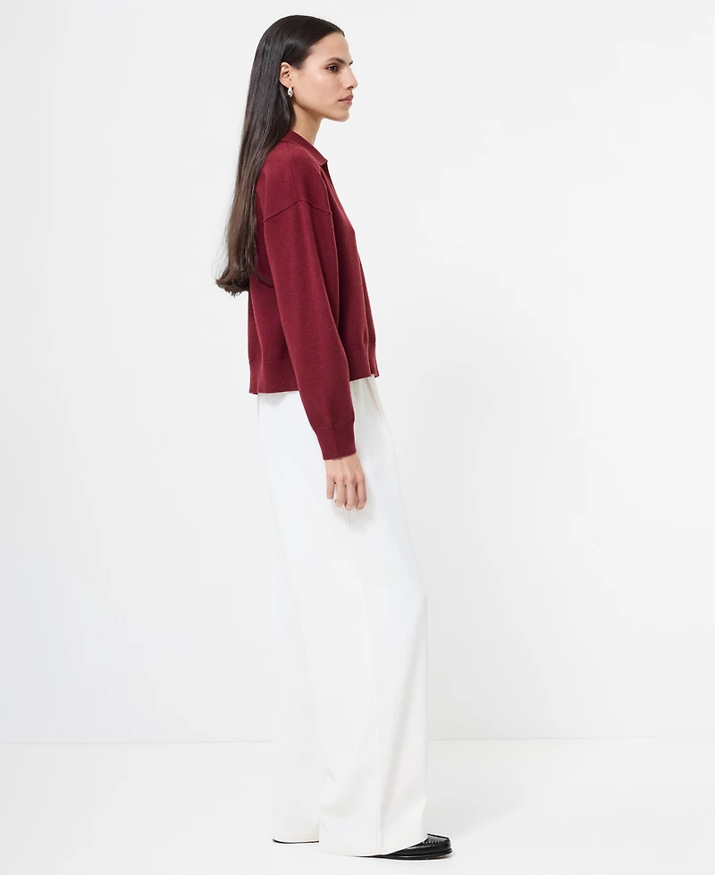 French Connection Women's Sloane Knit Collared Sweater