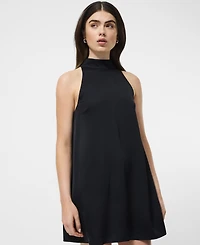 French Connection Women's Ennis Satin Micro Mini Babydoll Dress