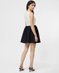 French Connection Women's Structured Square Neck Sleeveless Mini Dress