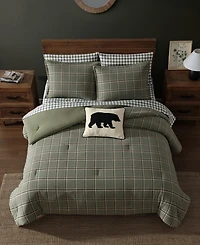 Eddie Bauer Alpine Plaid Printed Flannel -Pc. Comforter Set