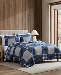 Eddie Bauer Moose Plaid Cotton Reversible -Pc. Quilt Set