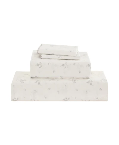 Sunham Callie Floral 200-Thread Count Cotton 4-Pc. Sheet Set, Full