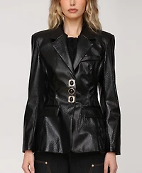 Avec Les Filles Women's Long Sleeve Hourglass Blazer
