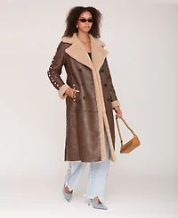 Avec Les Filles Women's Spread Collar Coat
