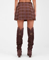 Avec Les Filles Women's Pleated Mini Skater Skorts