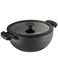 Tramontina Utsava Pre-Seasoned Cast Iron 4.9-Quart Kadai with Lid