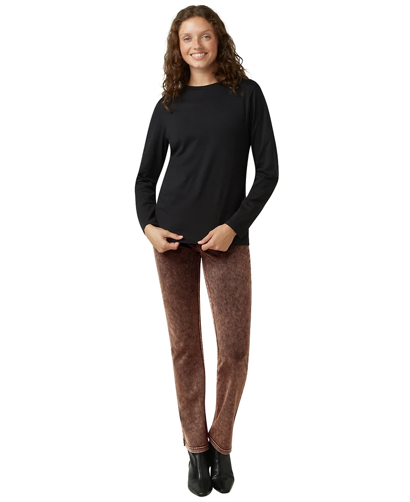 Hue Women's High-Rise Denim Baby Bootcut Leggings