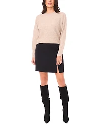 Vince Camuto Women's Sequin Long Sleeve Crewneck Sweater