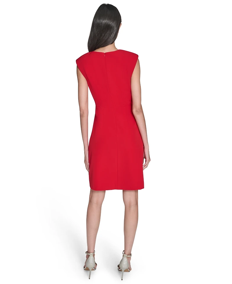 Eliza J Petite Bow Front Fit and Flare Dress