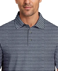 Pga Tour Men's Heathered Stripe Golf Polo Shirt