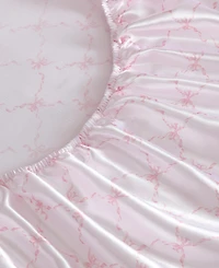 Laura Ashley Printed Satin 4-Pc. Sheet Set