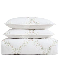 Laura Ashley Floral Embroidery Cotton 3-Pc. Quilt Set, Full/Queen