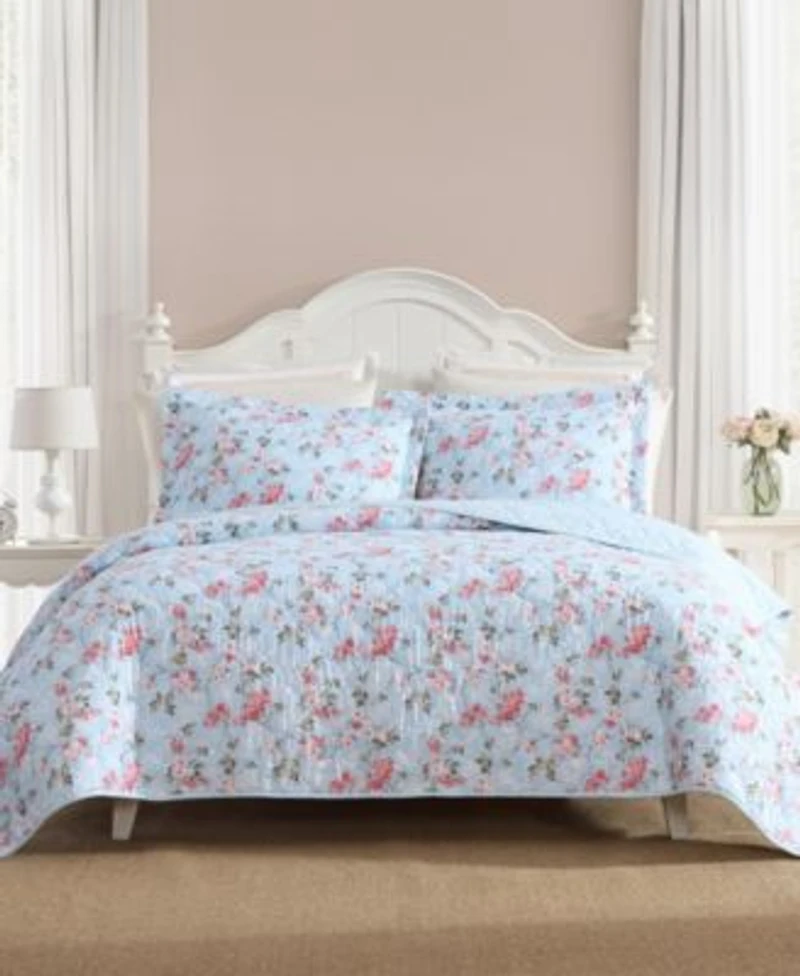 Laura Ashley Blissful Dream Cotton Quilt Set