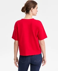 I.n.c. International Concepts Women's Cotton Embellished Tee, Macy's Exclusive
