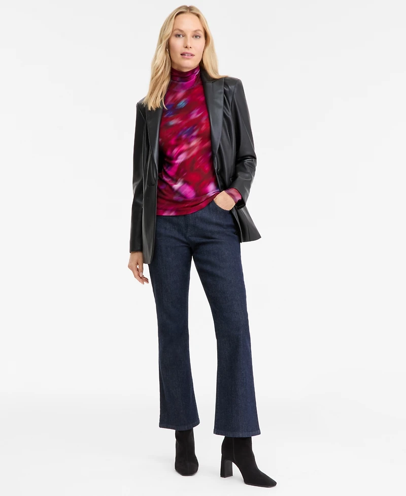 I.n.c. International Concepts Women's Printed Mock-Neck Top, Macy's Exclusive