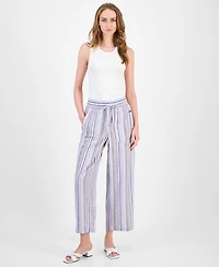 Tommy Hilfiger Women's Striped Drawstring-Waist Pants