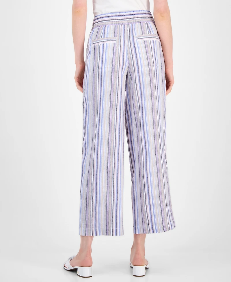 Tommy Hilfiger Women's Striped Drawstring-Waist Pants