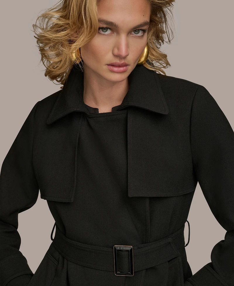 Donna Karan New York Women's Belted Notched-Collar Trench Coat