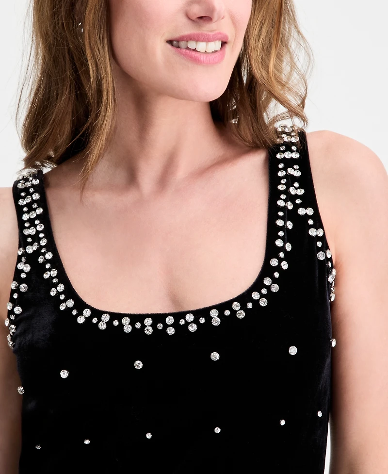 On 34th Women's Embellished Stretch Velvet Mini Dress, Macy's Exclusive