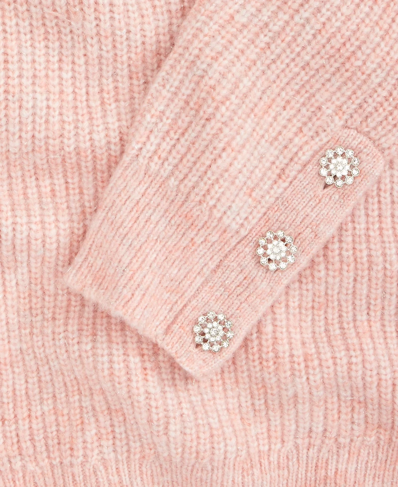 On 34th Women's V-Neck Jewel-Button-Cuff Sweater, Macy's Exclusive