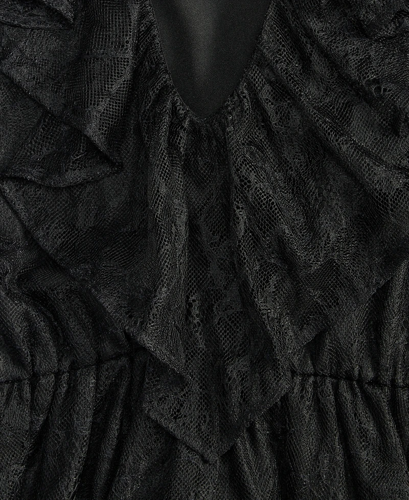 On 34th Women's V-Neck Ruffle Lace Top, Macy's Exclusive