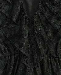On 34th Women's V-Neck Ruffle Lace Top, Macy's Exclusive