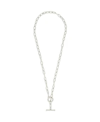 Sterling Forever Ledger Paperclip Toggle Necklace