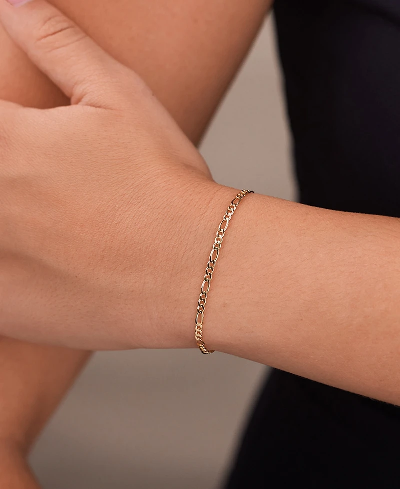 Sterling Forever Silver Figaro Chain Bracelet