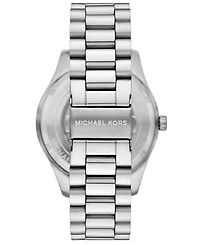 Michael Kors Men's Lexington Chronograph Silver-Tone Stainless Steel Watch, 44mm