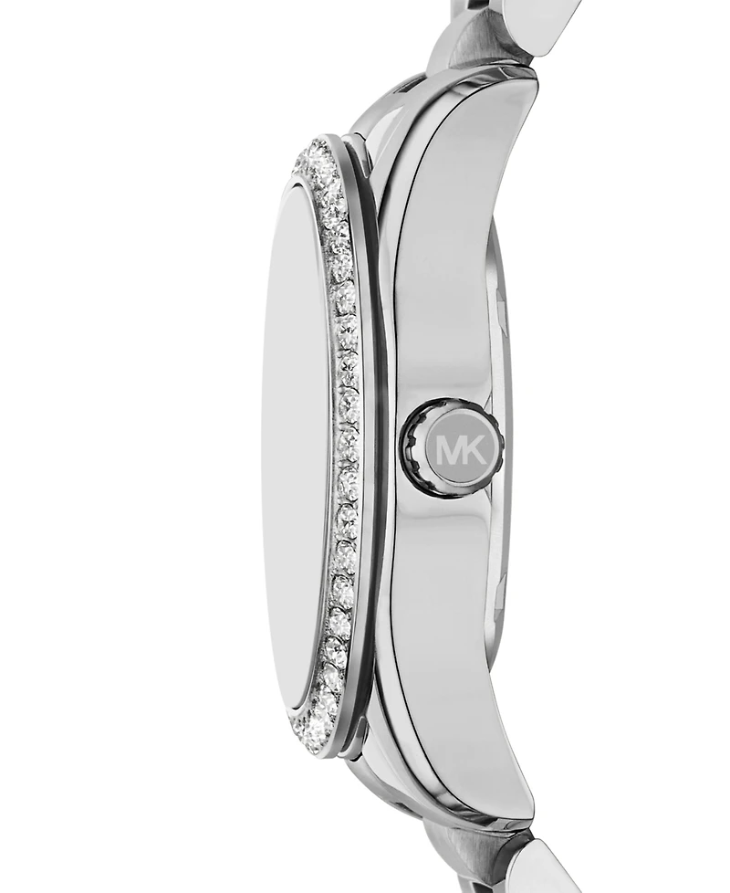 Michael Kors Women's Lexington Multifunction Silver-Tone Stainless Steel Watch, 34mm