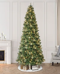 Puleo 9' Pre-Lit Artificial Teton Pine Tree with Led Lights