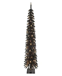 Puleo 6' Pre-Lit Artificial Alpine Pencil Tree