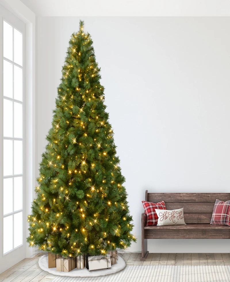 Puleo 9' Pre-Lit Artificial Wyoming Pine Tree with Multi-Function Led Lights