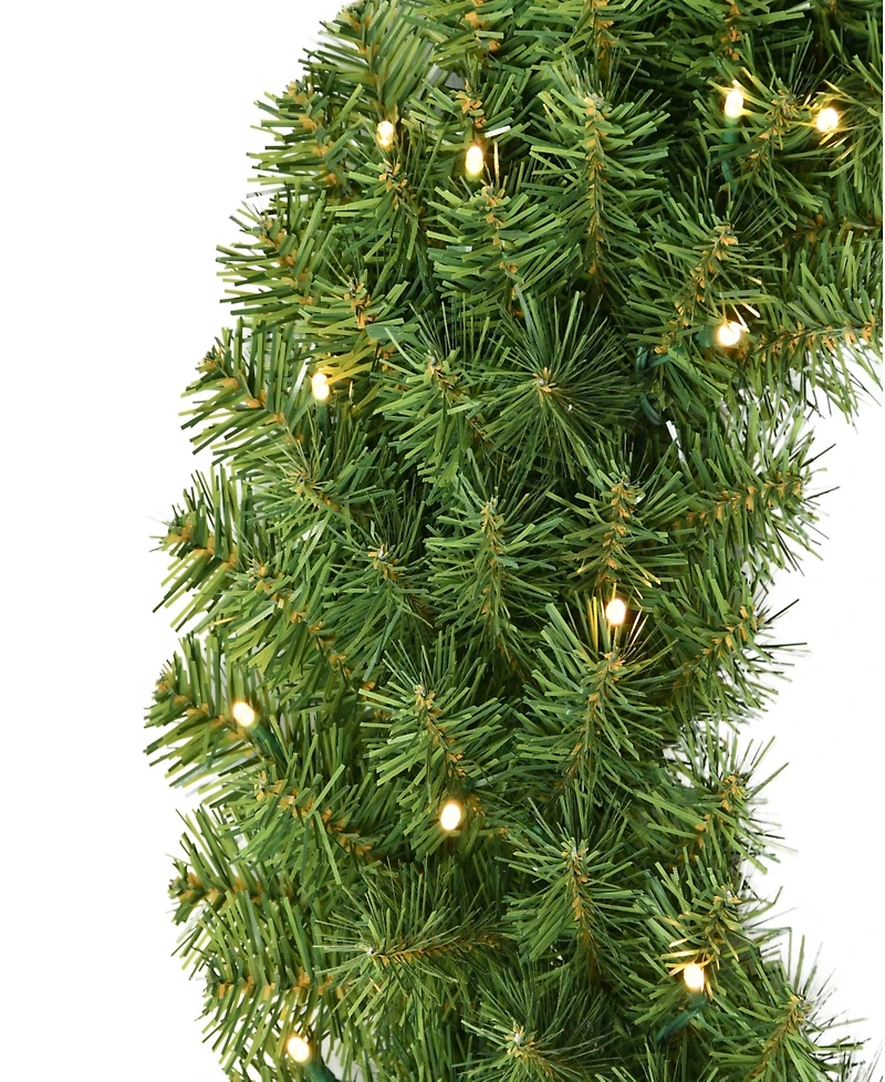 Puleo 24" Pre-Lit Artificial Christmas Wreath