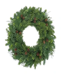 Puleo 24" Artificial Christmas Wreath with Pinecones