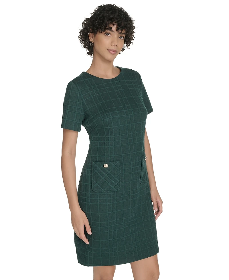 Tommy Hilfiger Petite Short Sleeve Knit Shift Dress