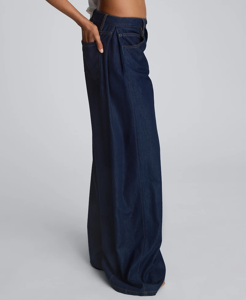 Kenneth Cole Women's High-Rise Pleated Jeans