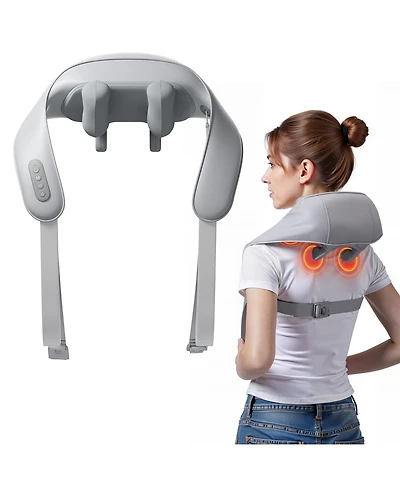Skonyon Deep Tissue 6D Neck Massager Cordless Shiatsu Shoudler Massager with Heat Therapy