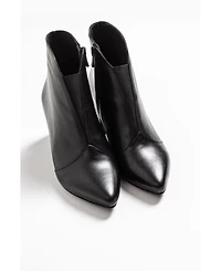 Forever & Always Shoes Finda Leather Block Heel Boot (Women)