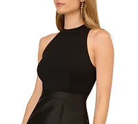 Adrianna Papell Women's Halter Neck Sleeveless Gown