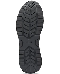 Boss by Hugo Men's Double B Monogram Suede Trainers Shoes