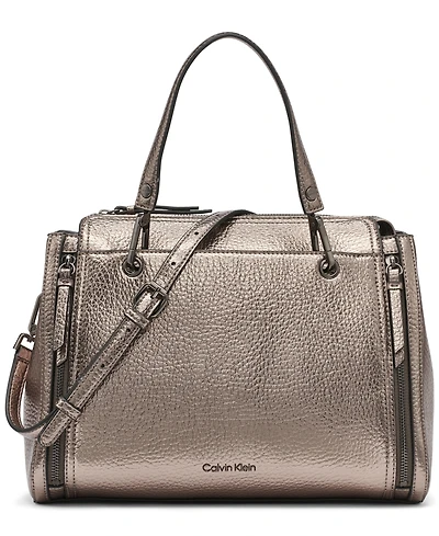 Calvin Klein Women's Garnet Metallic Satchel Bag