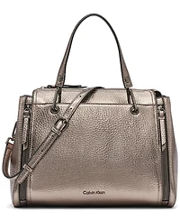 Calvin Klein Women's Garnet Metallic Satchel Bag